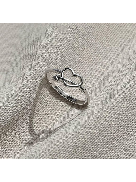 Silver Color Romantic Arrow of Love Finger Ring for Femme Free Size Exquisite