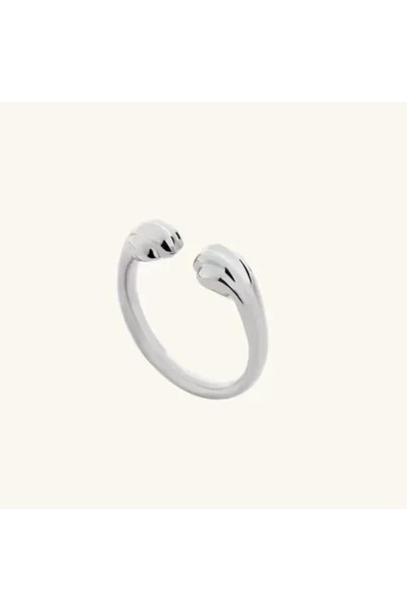 Simple Cute Temperament Cat Paw Ring Simple Open Rings Gothic Trendy Finger Ring-2