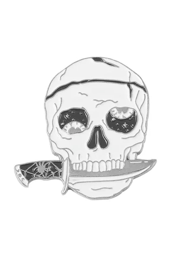 Skeleton Dagger Enamel Pins Cats Animal Brooches Punk Lapel Badges Jewelry Gifts-3
