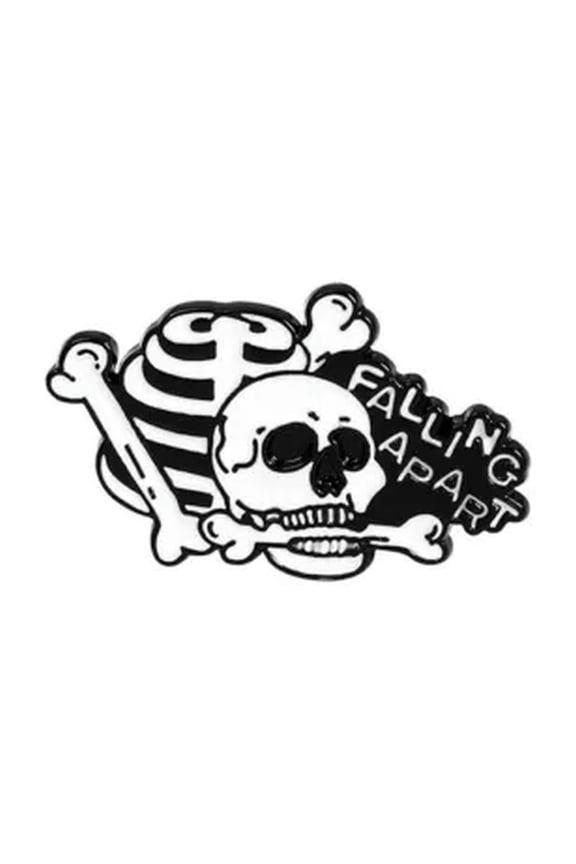 Skeleton Enamel Pin Punk Horror Funny Gothic Brooch Bag Lapel Pin Badge Jewelry-C