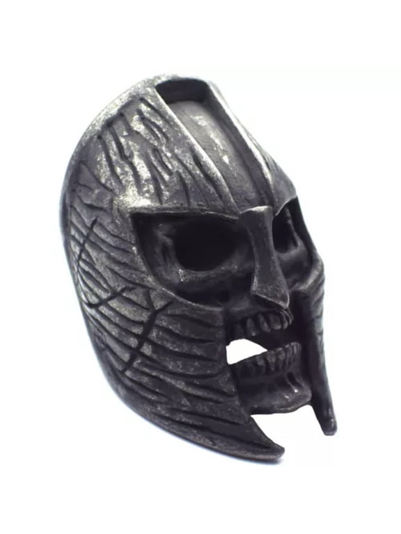 Skeleton Warrior Helmet Ring Dark Silver Stainless Steel Spartan Gladiator Band-8