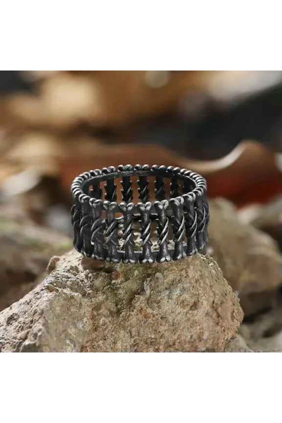 Skull Bone Stainless Steel Band Ring Men Stainless Steel Size 7-15 Gift-8