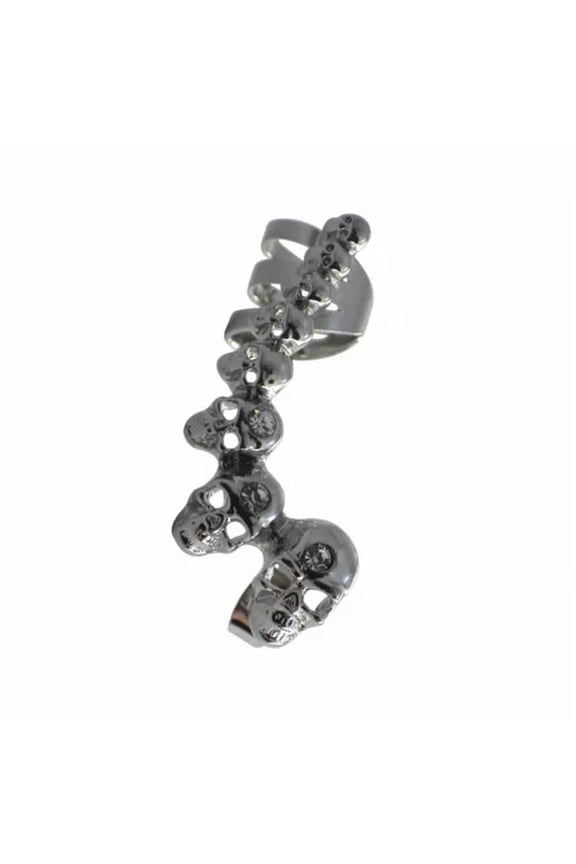 Skulls Ear Crawler Hypoallergenic Surgical Stainless Steel Gothic Post Cuff-Right
