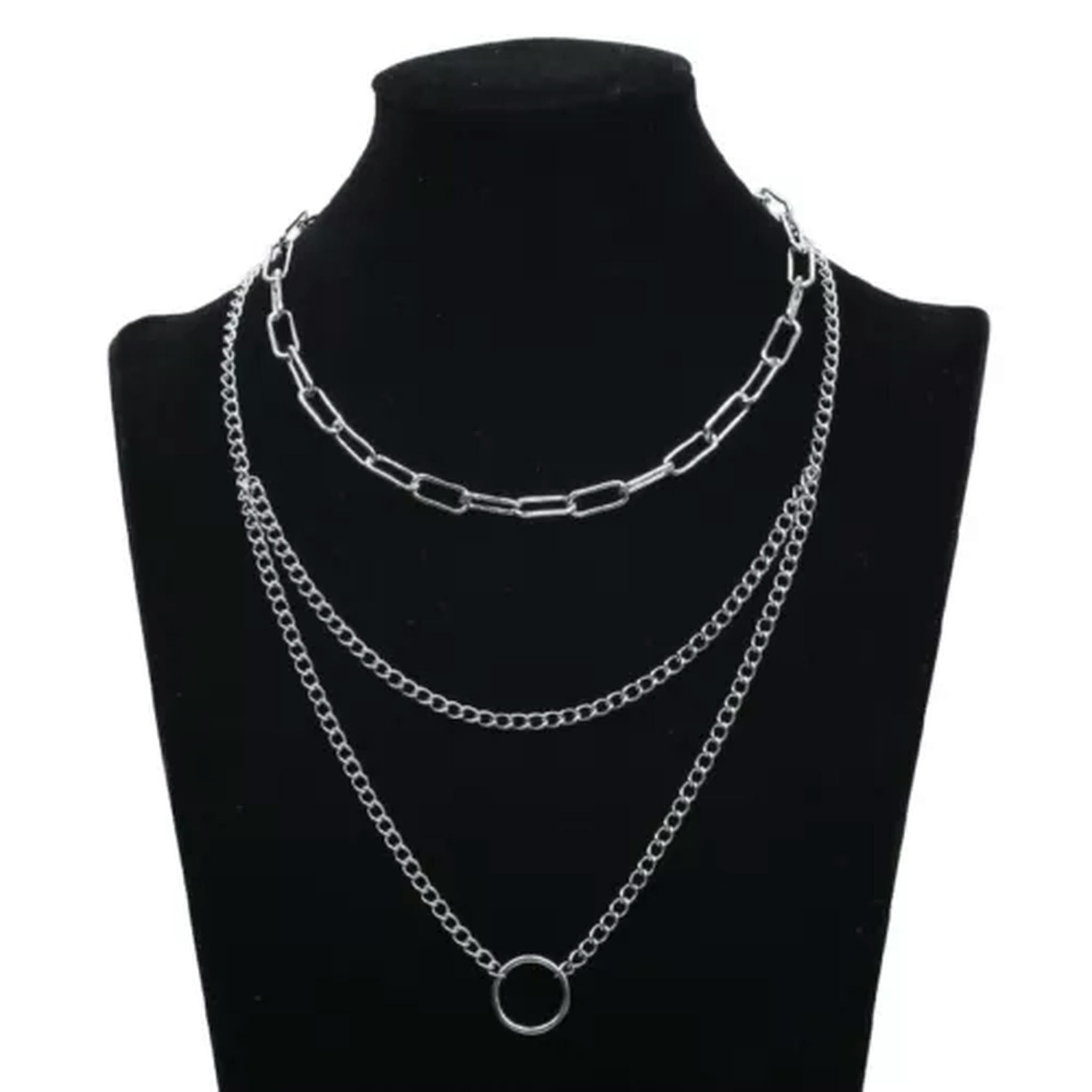 MATROOY Stainless Steel Aesthetic Chain Around The Neck Choker Pendant ...