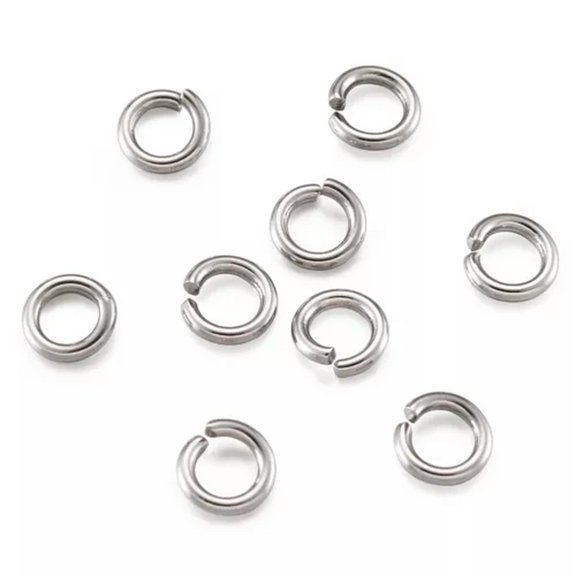 MATROOY Stainless Steel Closed But not Soldered Jump Rings Wire Connector Finding-8mm (50pcs)