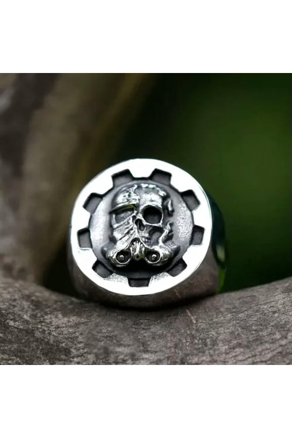 Storm Trooper Warrior Helmet Ring Stainless Steel War Robot Biker Punk Men Ring-13