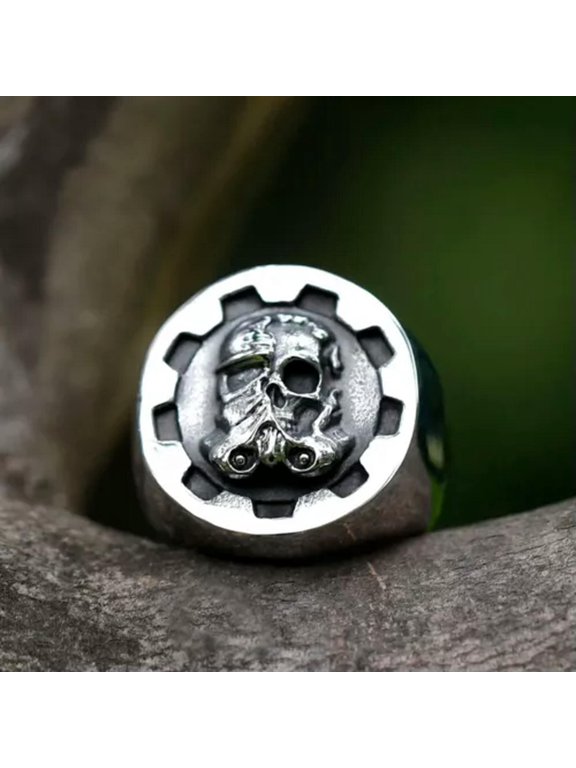 Storm Trooper Warrior Helmet Ring Stainless Steel War Robot Biker Punk Men Ring-8