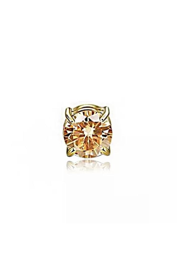 Strong Magnetic Ear Stud Clip Earrings Zircon Magnet Earrings Non Piercing-Gold 6mm