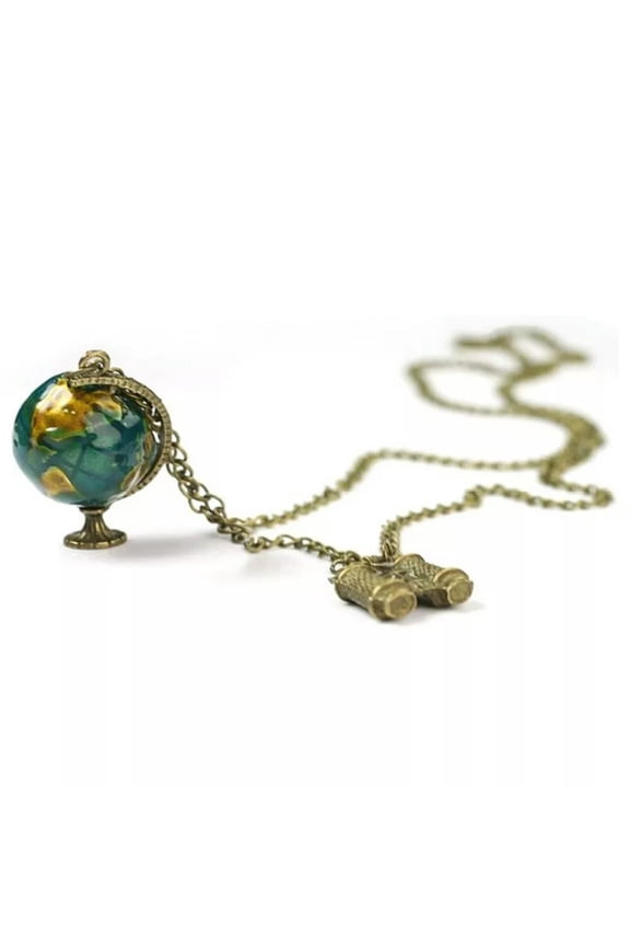 Terrestrical Globle Telescope Necklace Long Body Sweater Chain Travel