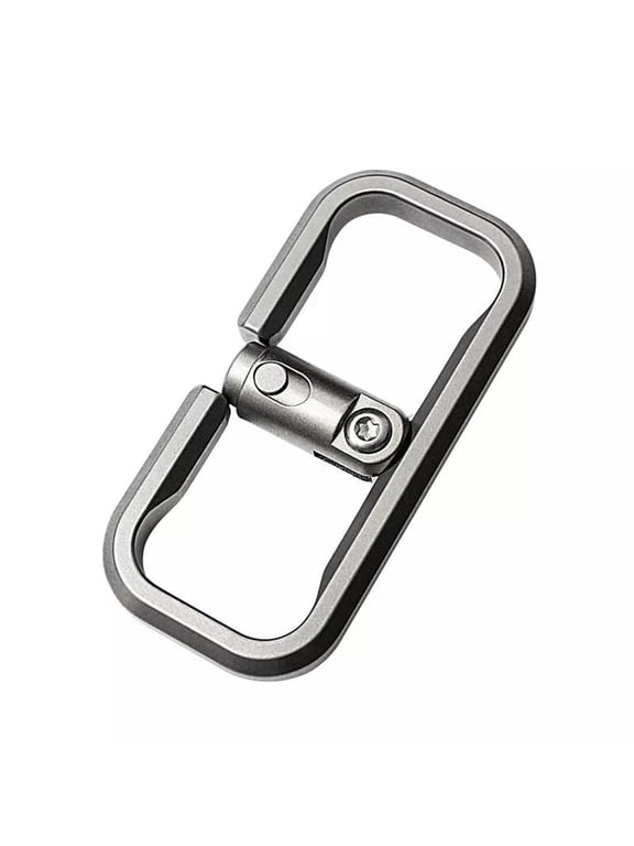Titanium Alloy Press Lock Creative EDC Keychain Portable Hang Buckle for Gift