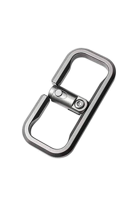 Titanium Alloy Press Lock Creative EDC Keychain Portable Hang Buckle for Gift