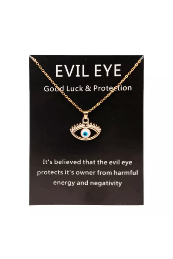 Turkish Hamsa Lucky Blue Evil Eye Pendant Necklace Elegant Women Jewellery Gift-White
