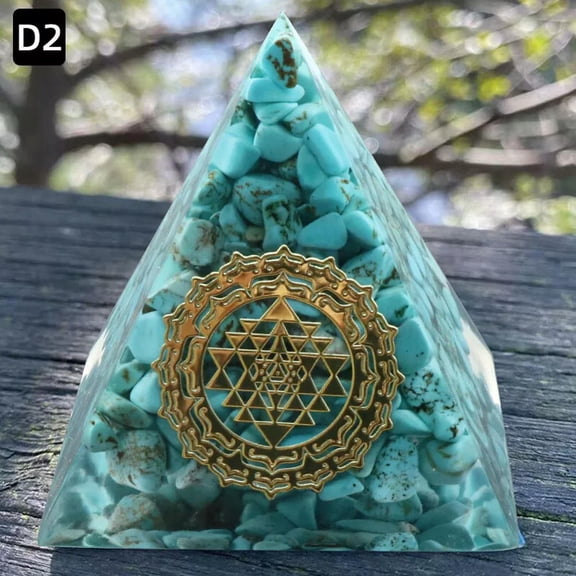 MATROOY Turquoise in Healing Crystal Orgone Pyramid Energy Orgone Crystal