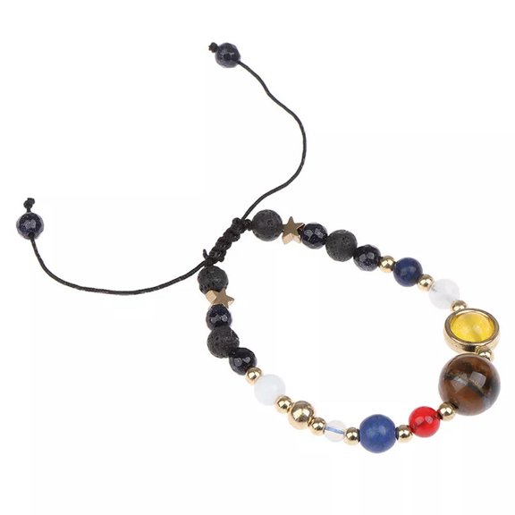 MATROOY Universe Solar System Eight Planet Stone Beads Bracelet Chain Jewelry G.82 WY4