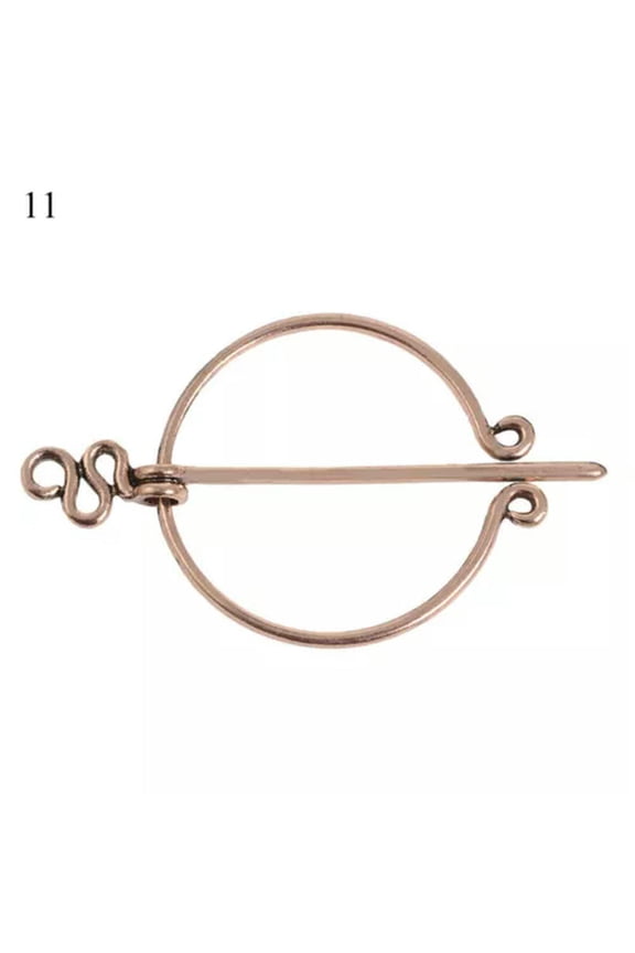 Viking Retro Brooch Penannular Pin Badge Brooch Scarf Clasp Cloak Pin Medieval•-11