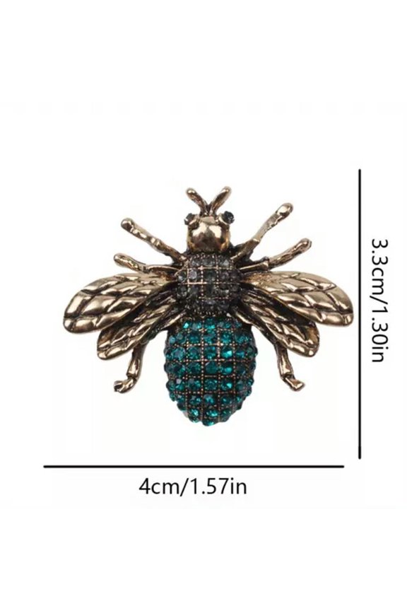 Vintage rhinestone bee brooch insect animal brooch Autumn and winter gift-c2
