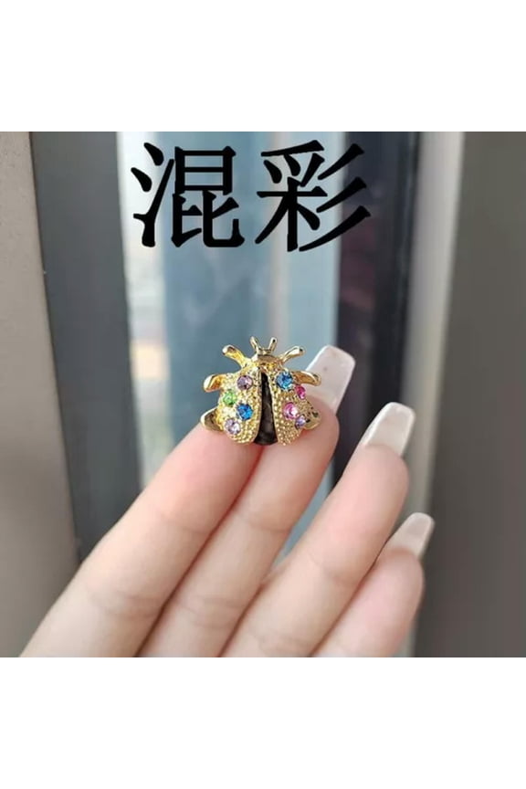 Wedding ladybug Crystal Insects Brooch Lapel Pin Women Fashion Corsage Jewelry-Colorful