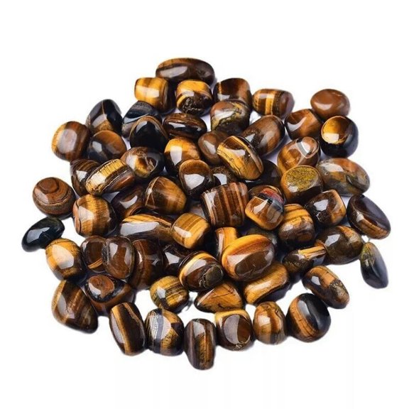 MATROOY Wholesale Lot 100pcs Natural Tiger Eye Stone Tumble Healing Energy Polished