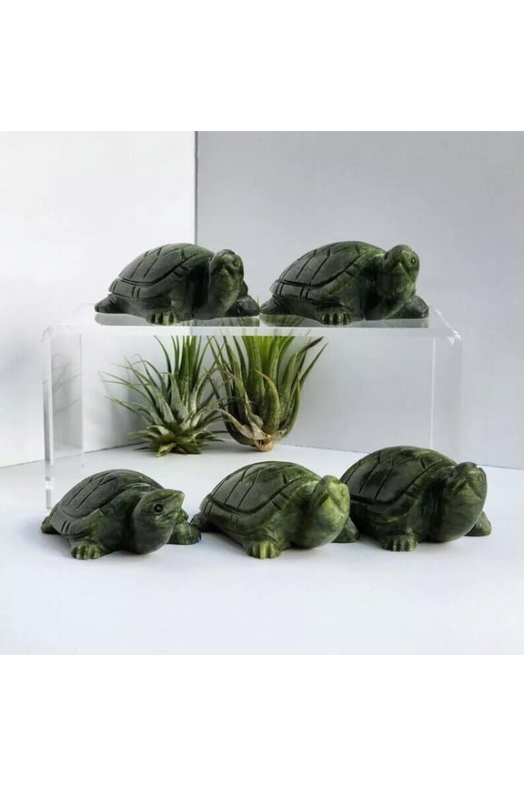 Wholesale Lot 3 PCs 3 Natural Nephrite Jade Turtles ?? Healing Energy Crystal