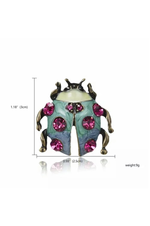Wholesale Wedding Bridal Crystal Pearl Animal Insect Brooch Pin Jewellery Party-185 Ladybug