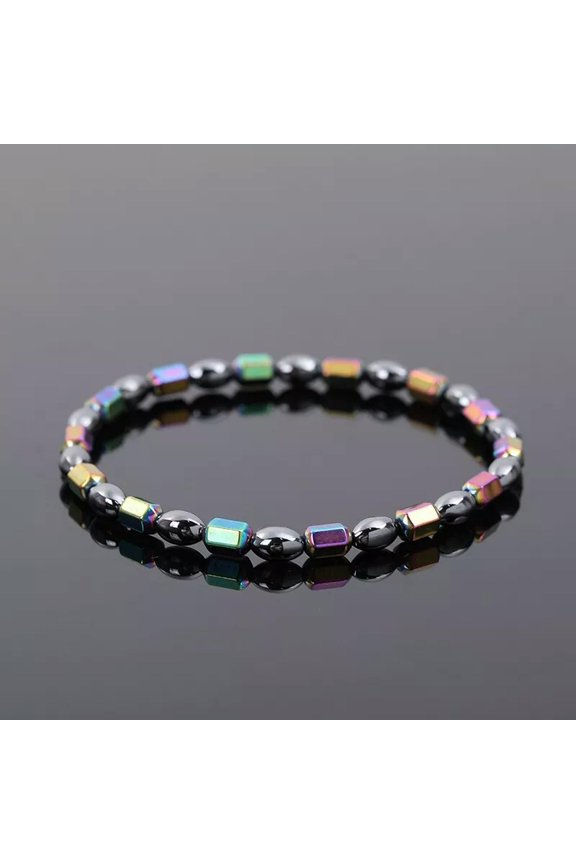 Women Anklet Hematite Natural Stone Rainbow Healing Reiki Protection Anklets