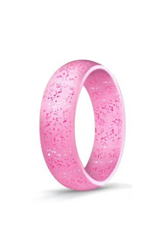 Wooden Inlay Ring for Men Women Stainless Steel Rings Wide Band Rings Size 6-13-Pink-6