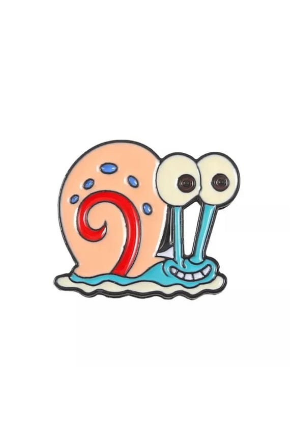 cute snail brooch funny animal brooches Gary Snail Lapel Badges Cartoon Gifts --1