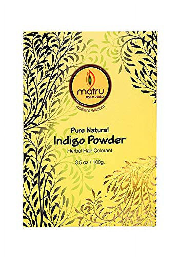 MATRU AYURVEDA Pure Natural Indian Indigo Leaves Powder 100g Hair/Beard