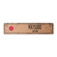 thumbnail image 1 of MATSUDO JAPAN Vintage Plastic Street Sign Japanese flag city country road wall gift | Indoor/Outdoor | 36" Wide, 1 of 4