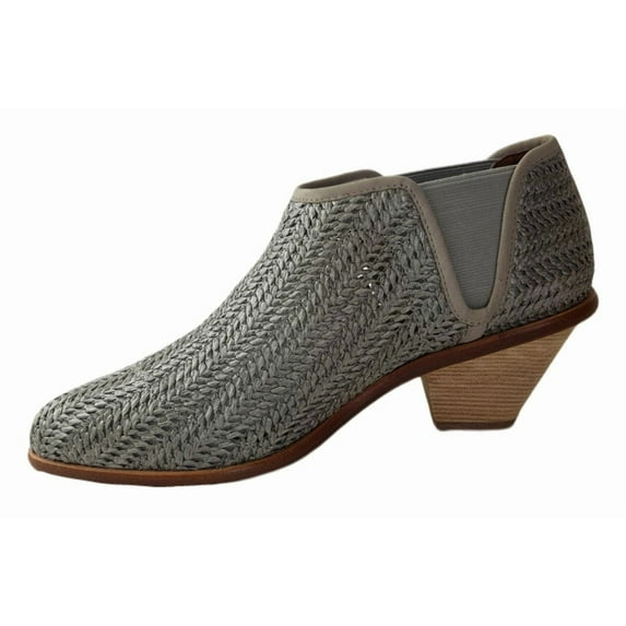 MATT BERNSON Women's Ash Raffia Marlow Booties, Grey, 8.5