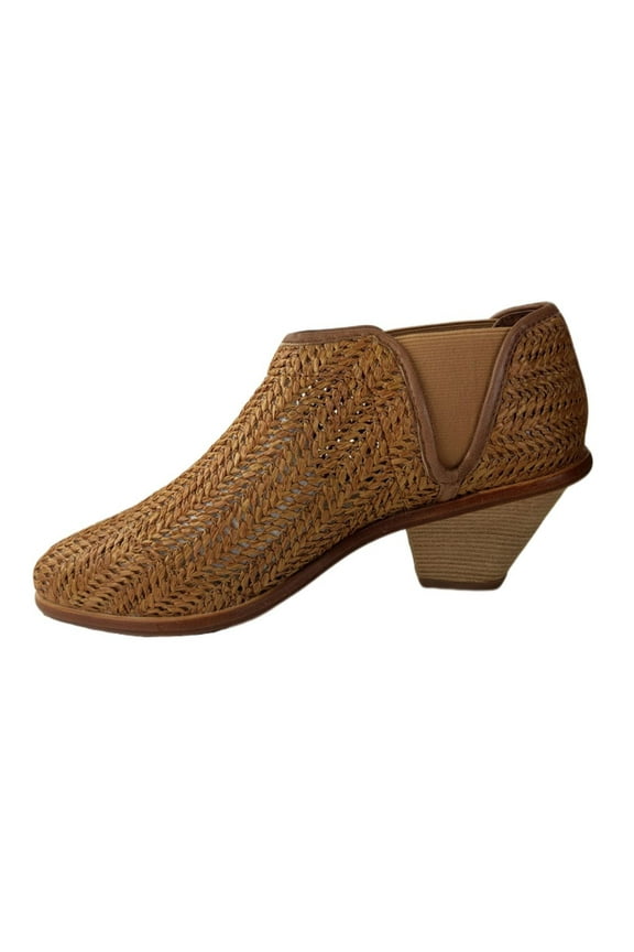 Women's Chestnut Raffia Marlow Booties, Brown, 9.5