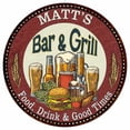 thumbnail image 1 of MATT'S Bar and Grill 14" Round Metal Sign Kitchen Wall Decor 100140020091, 1 of 1