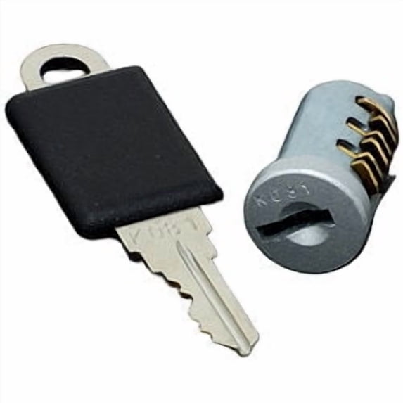 (MATTE GREY) Office Furniture Replacement Lock Core Kit Includes 1 Keys ...