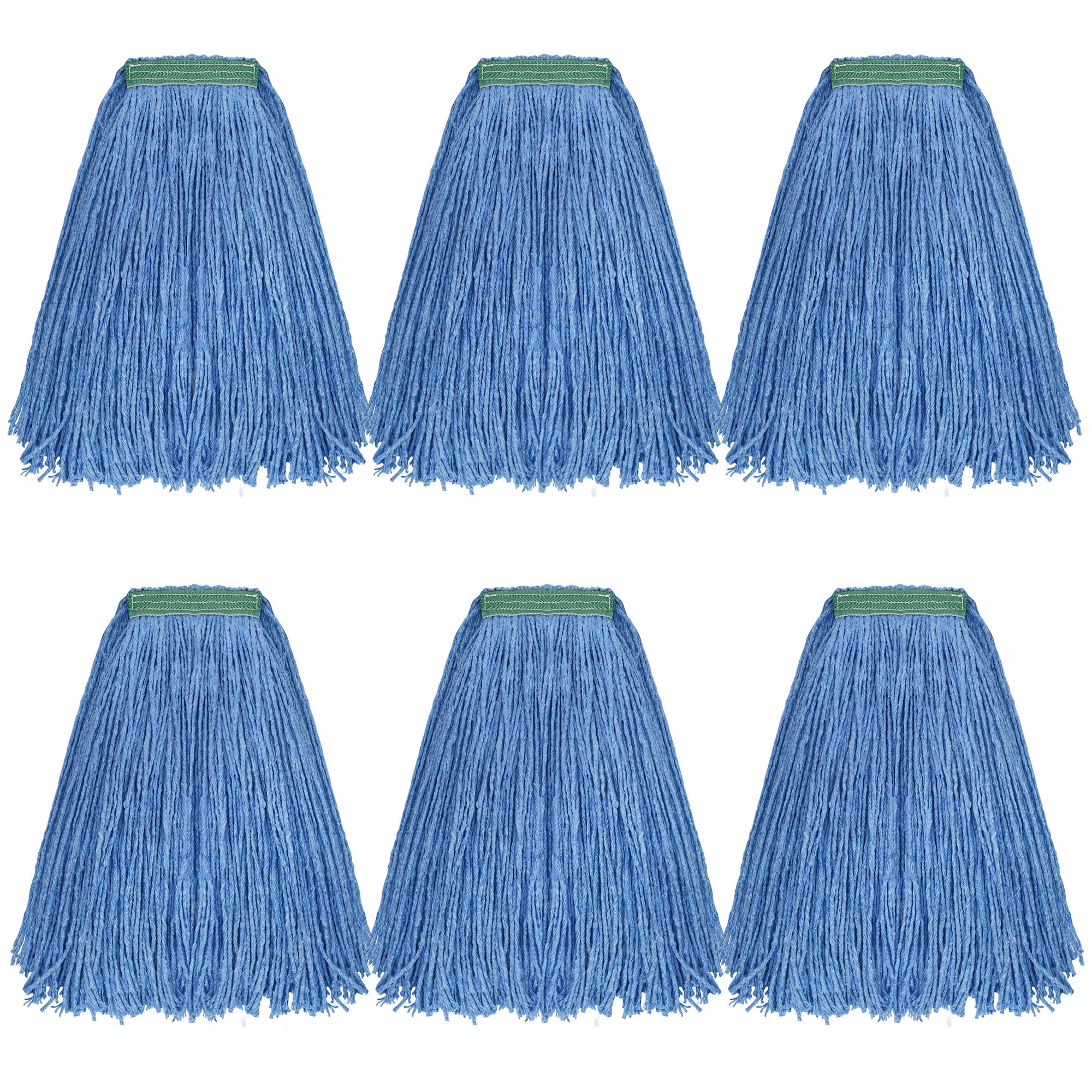 String Refills MATTHEW 16oz 6Pack Cotton Floor Mop, Heavy Duty String Mop Refills ...