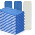 thumbnail image 1 of MATTHEW CLEANING 18'' Microfiber Spray Mop Replacement Pads Heads for Wet Dry Reusable Mops Floor Home Commercial Cleaning Refills, Machine Washable Fits Fit Most Spray Mops Blue (12 Packs), 1 of 7