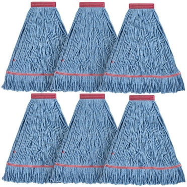 Blue, Washable Mop Head Replacement, Heavy-Duty Wet Multi-Surface Mop ...