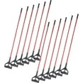 thumbnail image 1 of MATTHEW CLEANING Commercial Quick-Change Iron Mop Handle for Floor Cleaning Heavy Duty Mop Head Replacement Holder 60inch w/Plastic Gripper for Rags Side Gate Wet Mop Handles 12 Packs, 1 of 5