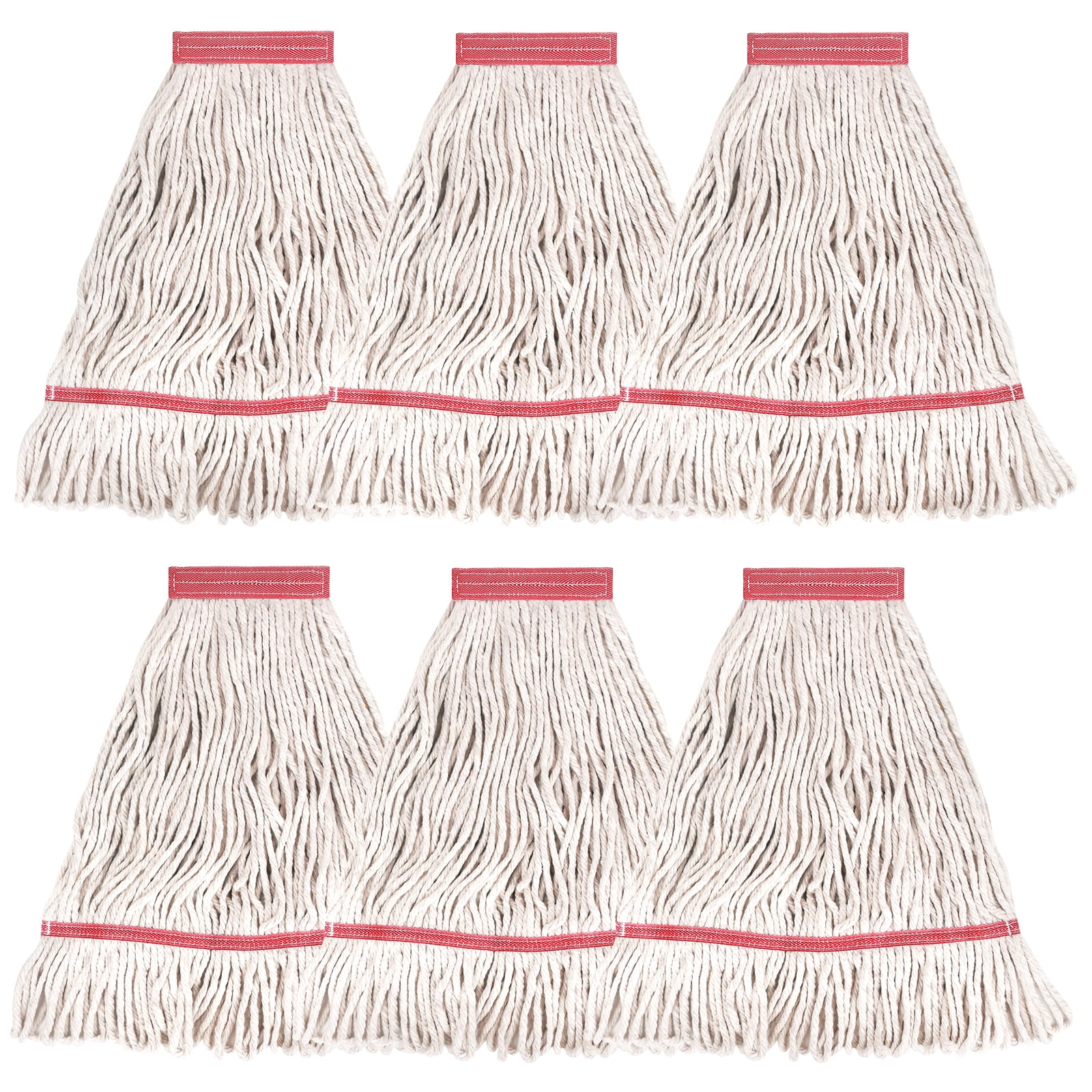 MATTHEW CLEANING, Heavy Duty Mop Head, Cotton Looped End, Pack of 6 ...