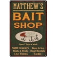 thumbnail image 1 of MATTHEW'S Green Bait Shop Man Cave Wall Decor Gift 12x18 Metal 112180027028, 1 of 1
