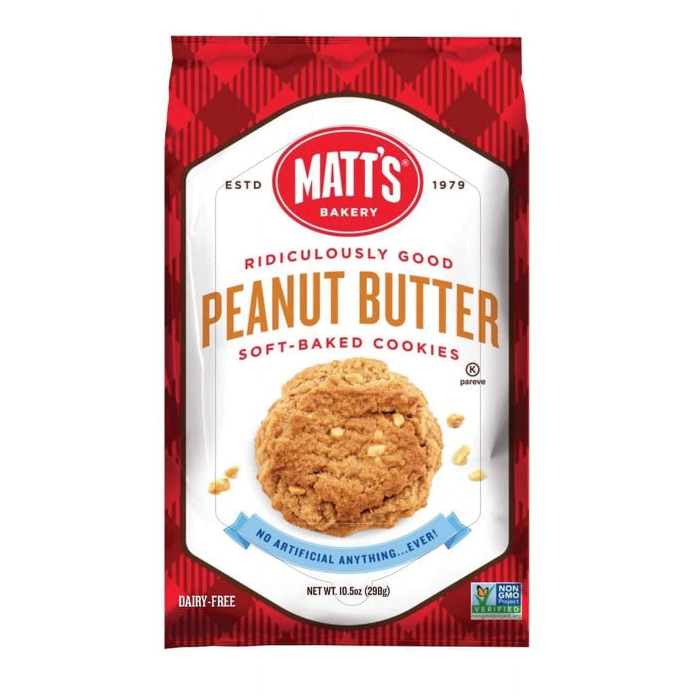 MATTS COOKIES COOKIES PEANUT BUTTER 10.5 OZ - Pack of 6