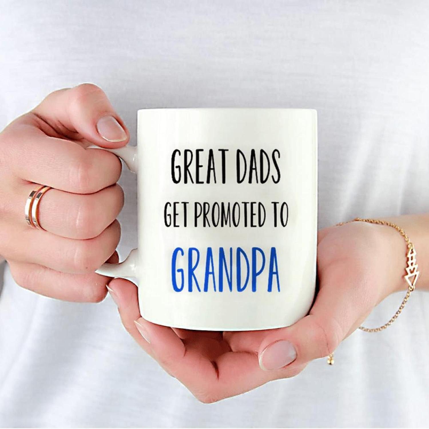 Il Miglior Dads Ottenere Promosso To Grandad 284ml Tazza Dad Festa Del Papà