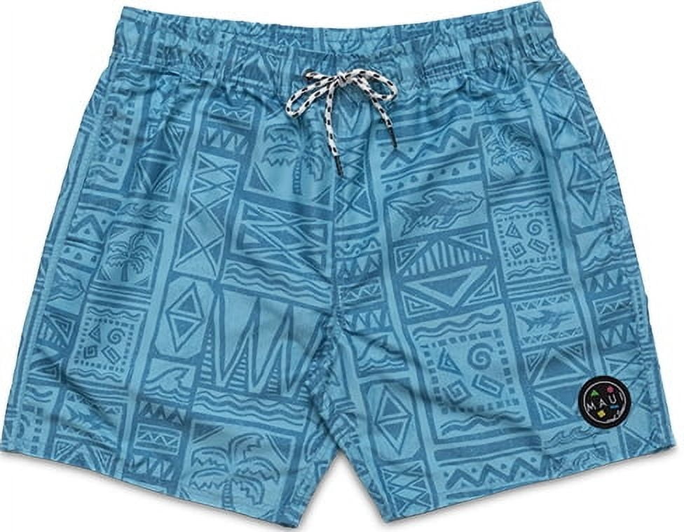 Maui and Sons Surf Co Men's Poolside Swim Trunks, 7" Inseam, Sizes S-2XL