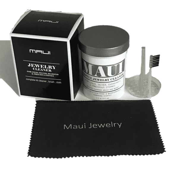MAUI Gentle Jewelry cleaner Kit. NON-TOXIC, Biodegradable . liquid made in the u.s. 6 ounce