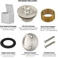 thumbnail image 1 of MAUI - Lift & Turn Style Conversion Kit for Bathtub Drain Assembly, All Brass Construction, Easy replacement DIY, 1 of 5