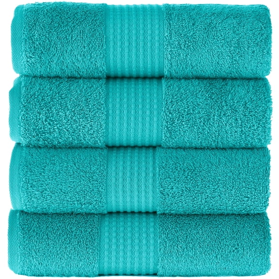 MAURA Basics Hand Towels for Bathroom with Hanging Hook Loops. Soft, Durable, Long Lasting and Absorbent Hand Towel Sets for Bathroom, American Standard Size 16"x28", Turquoise
