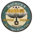 thumbnail image 1 of MAURICE'S Garage 14" Round Metal Sign Man Cave Home Wall Decor 100140027421, 1 of 1