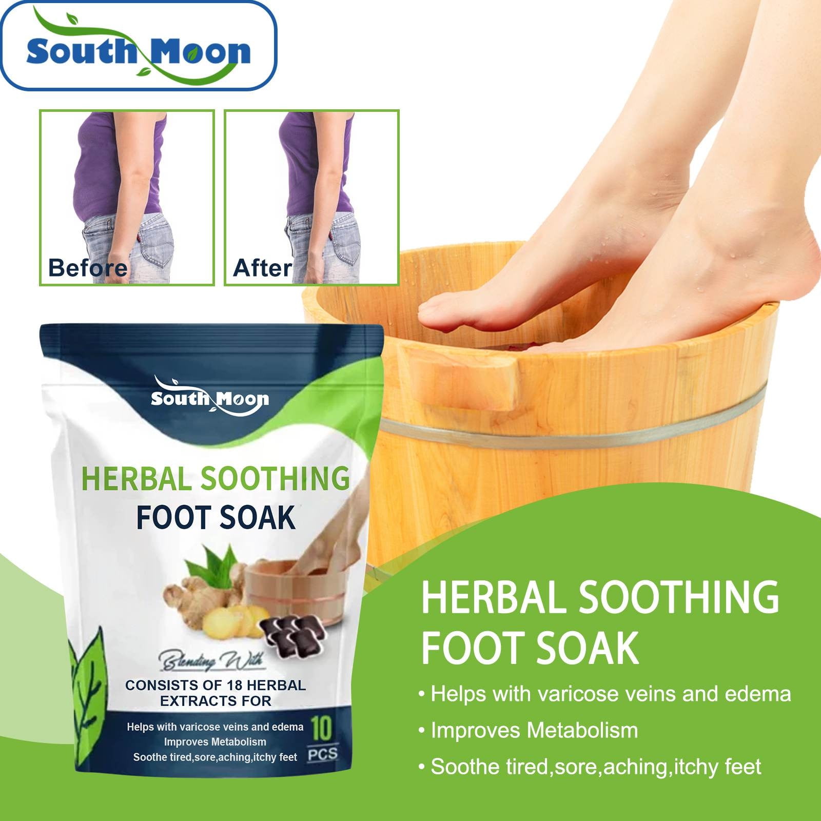 MAUXDA Citrus Detox Foot Soak with Epsom Salts, Foot Callus, Immune