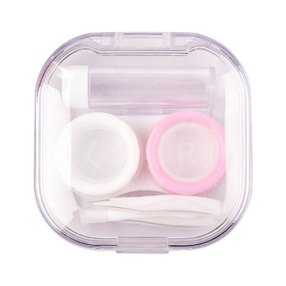 MAUXDA Contact Lens Cases, Contact Lens Container Holder, Clear Contact Case Outdoor Portable Mini Contact Lens Soak Storage Kit for Travel & Home