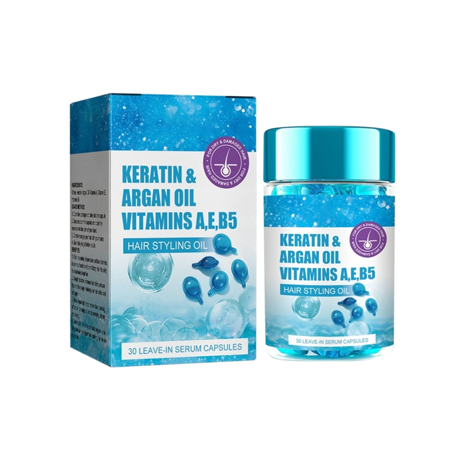 MAUXDA Hair Oils, Hair Treatment Serum Oil Capsules, Vitamin E Capsules