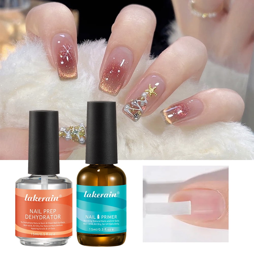MAUXDA Nail Dehydrator and Primer Prep No Lift Nail Primer for Gel Nails Acrylic Press on Fast